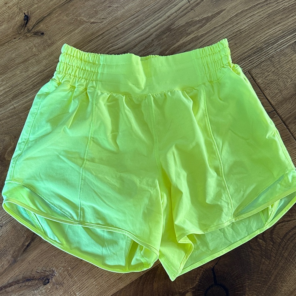 Lululemon Athletica Neon Yellow Athletic Shorts